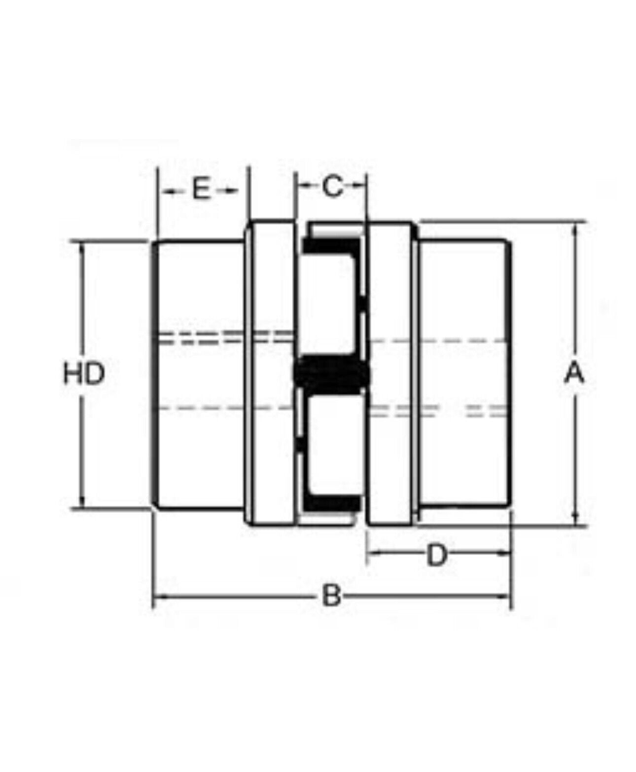 FACTORY NEW - MasterDrive L190 55MM BORE JAW COUPLING HUB L190-55MM