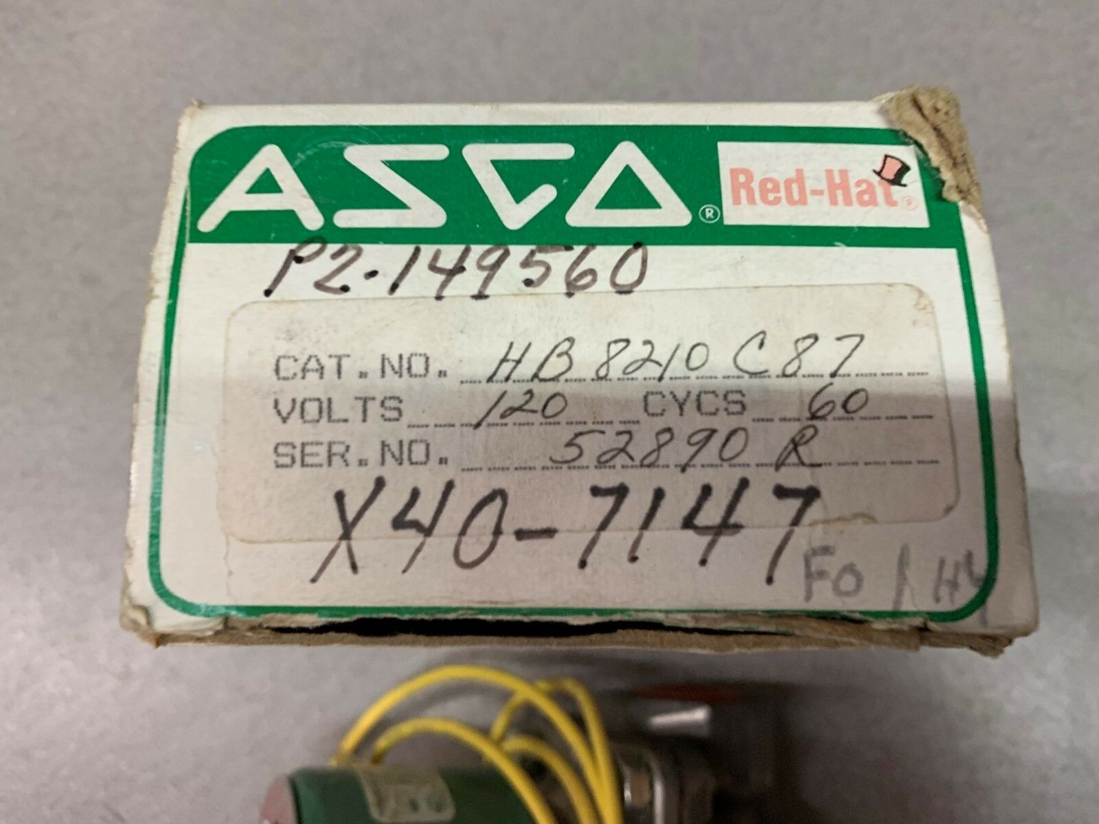 NEW IN BOX ASCO VALVE HB 8210 C87