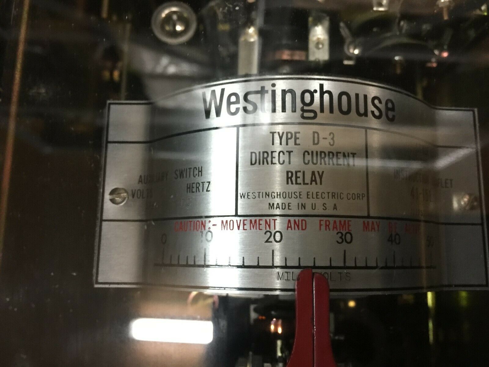 NEW NO BOX WESTINGHOUSE DIRECT CURRENT RELAY D-3