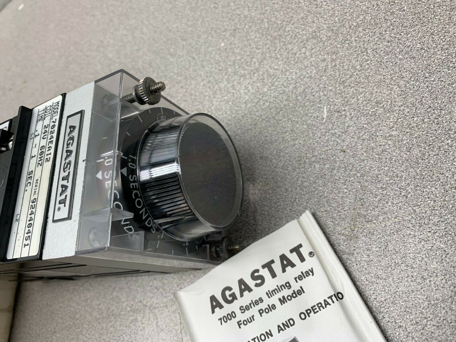 NEW AGASTAT 24V. TIMER .1-1 SEC. TIMING RELAY 7024EAI2