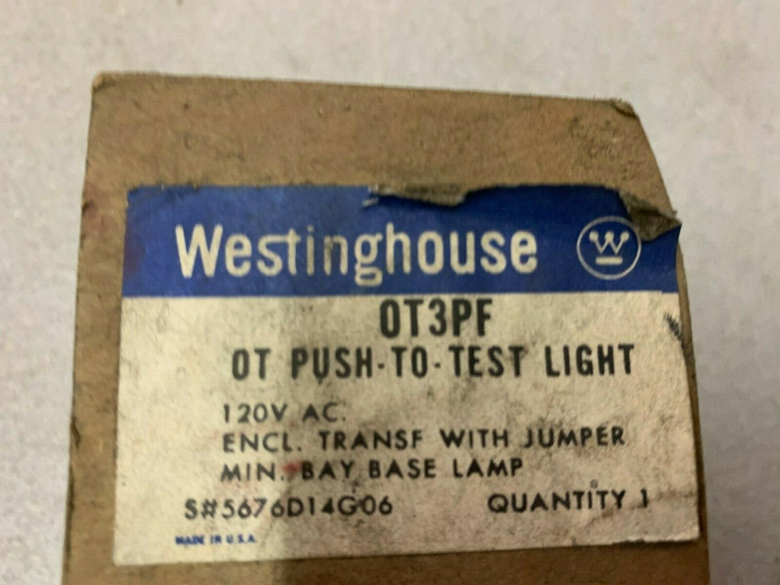 LOT OF 2 NEW IN BOX WESTINGHOUSE PILOT LIGHTS 0T3PF