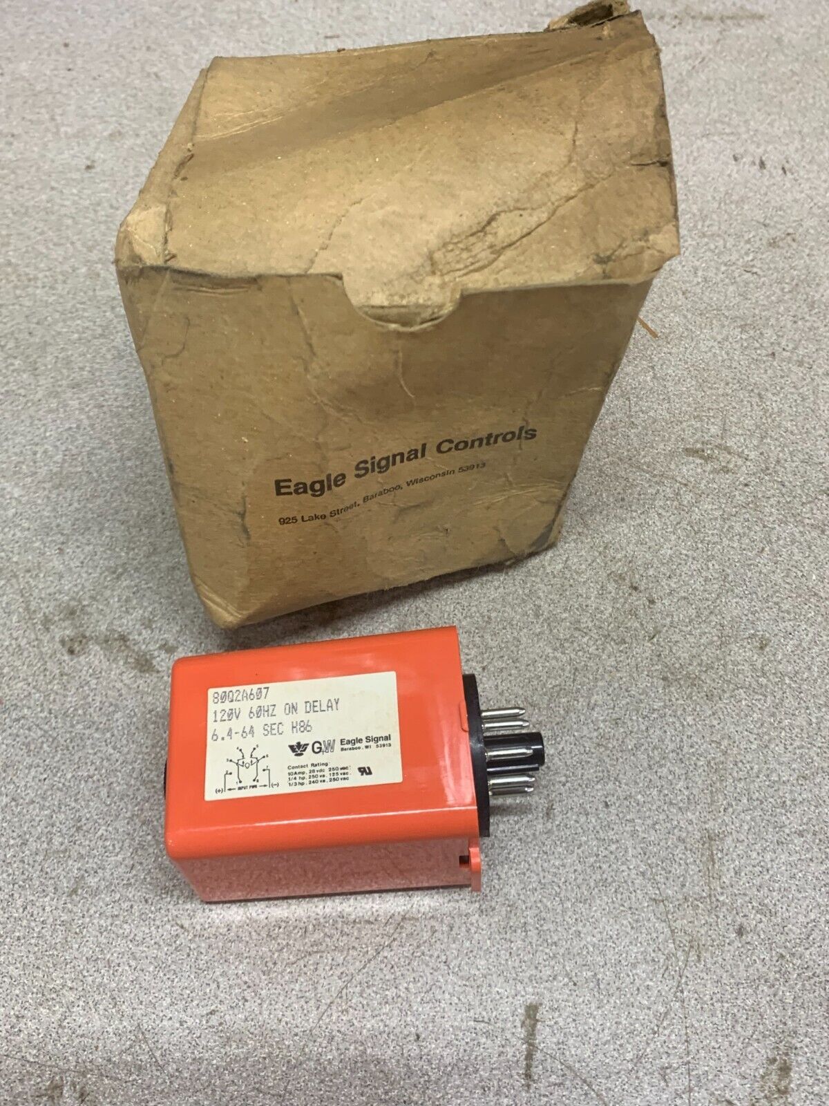 NEW IN BOX EAGLE SIGNAL TIME DELAY RELAY 80Q2A607