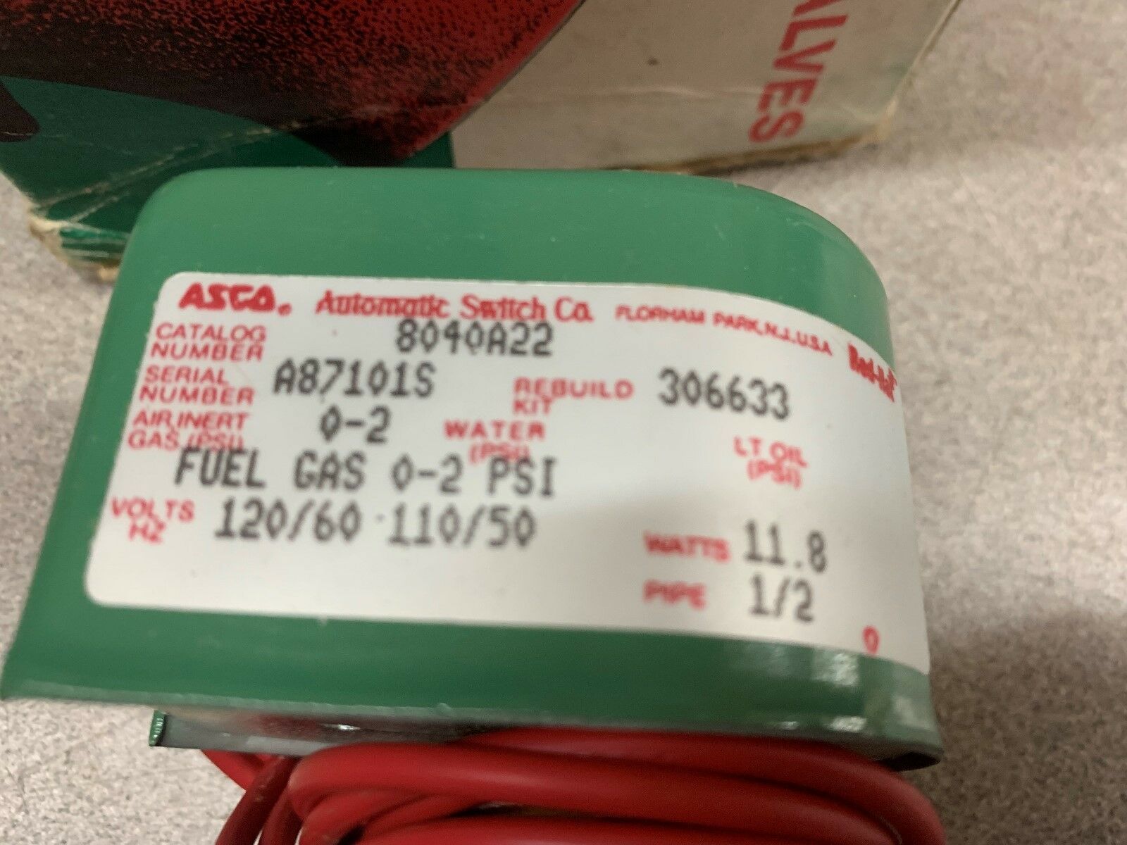 NEW IN BOX ASCO VALVE 8040A22