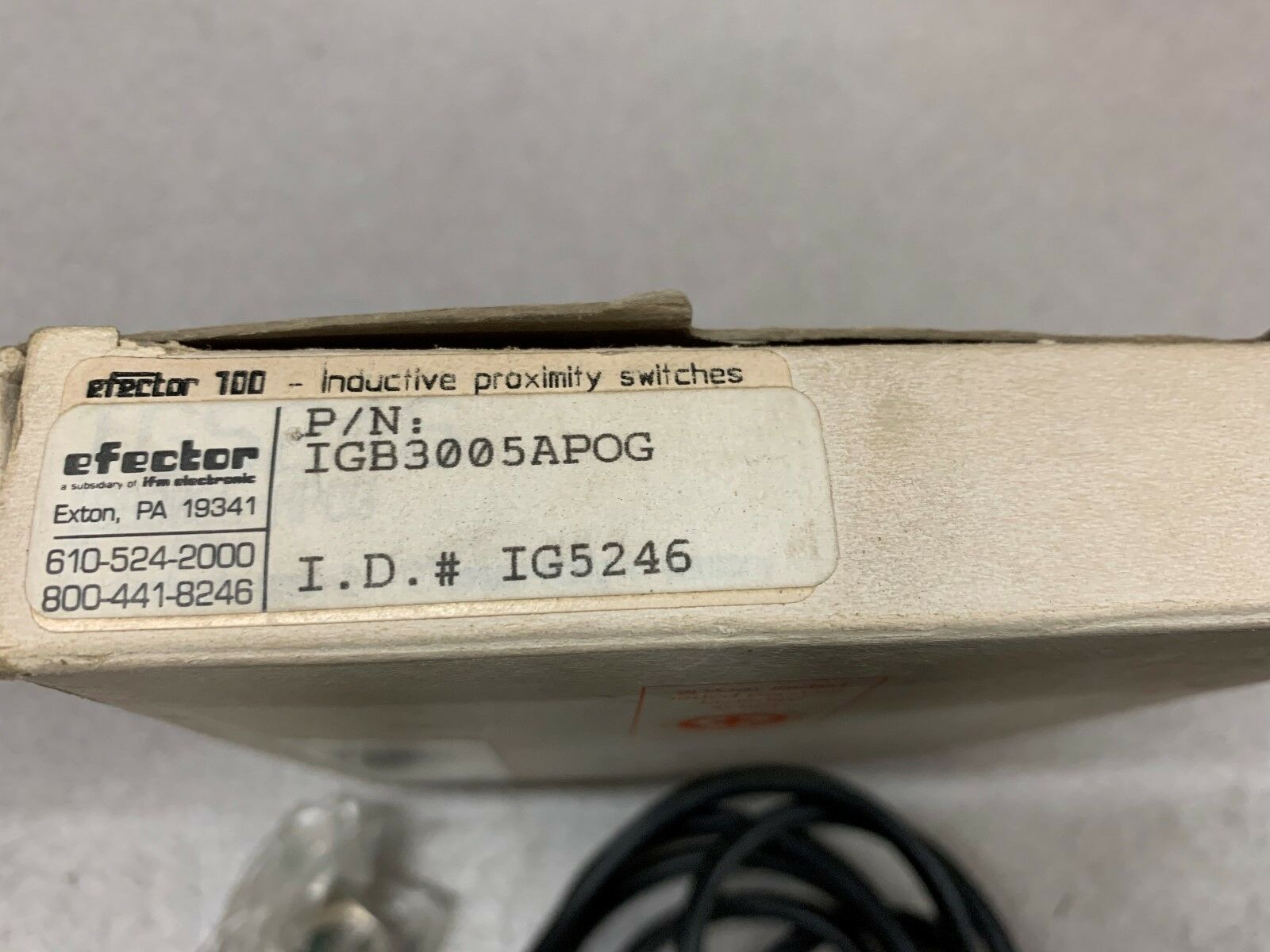 NEW IN BOX EFECTOR SWITCH IGB3005APOG