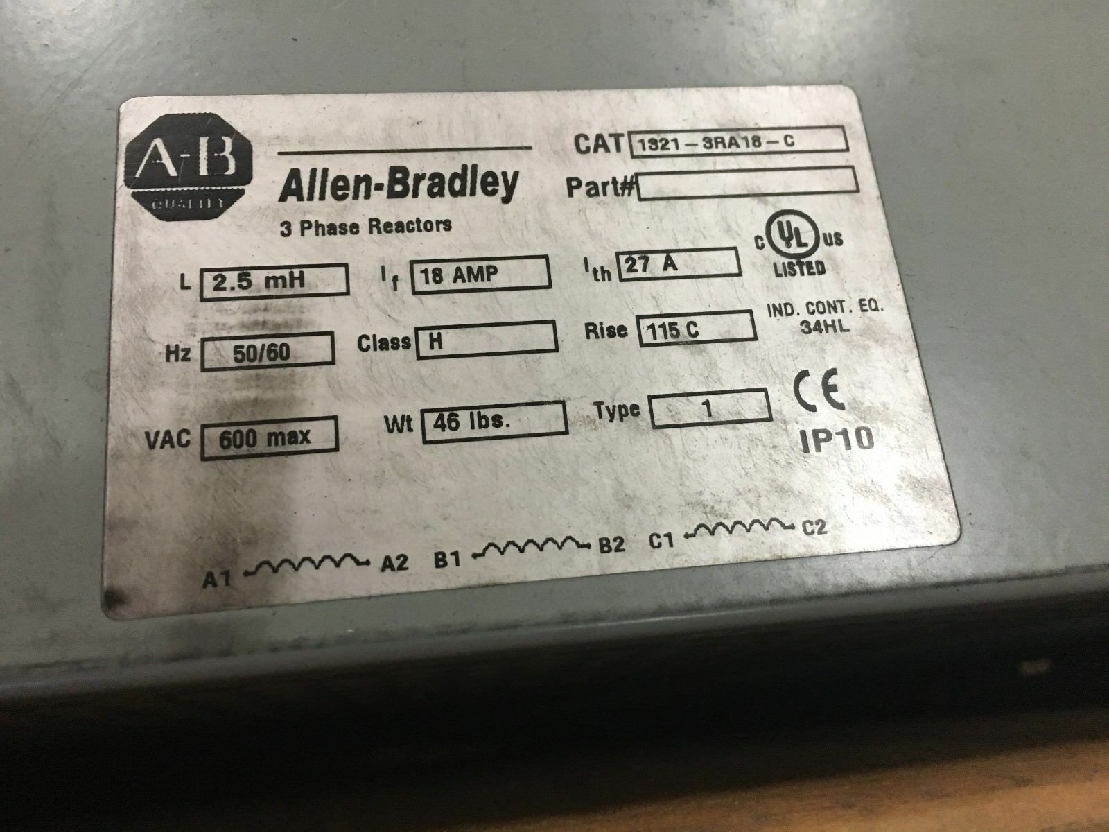 NEW IN BOX ALLEN-BRADLEY LINE REACTOR 1321-3RA18-C SERIES A