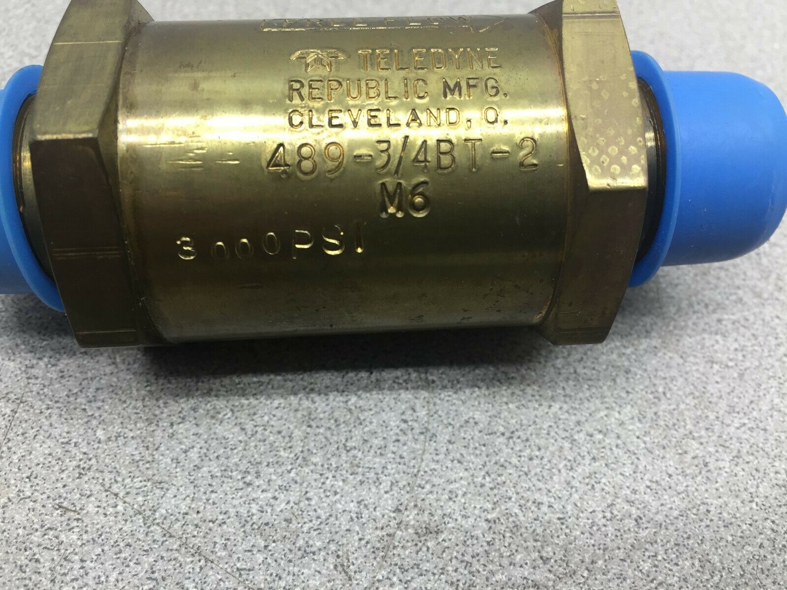 NEW NO BOX TELEDYNE 3000 PSI 3/4 CHECK VALVE 489-3/4BT-2