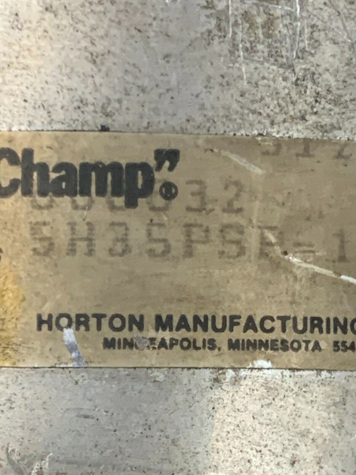 USED HORTON AIR-CHAMP CLUTCH 5H35PSP-1*1.000