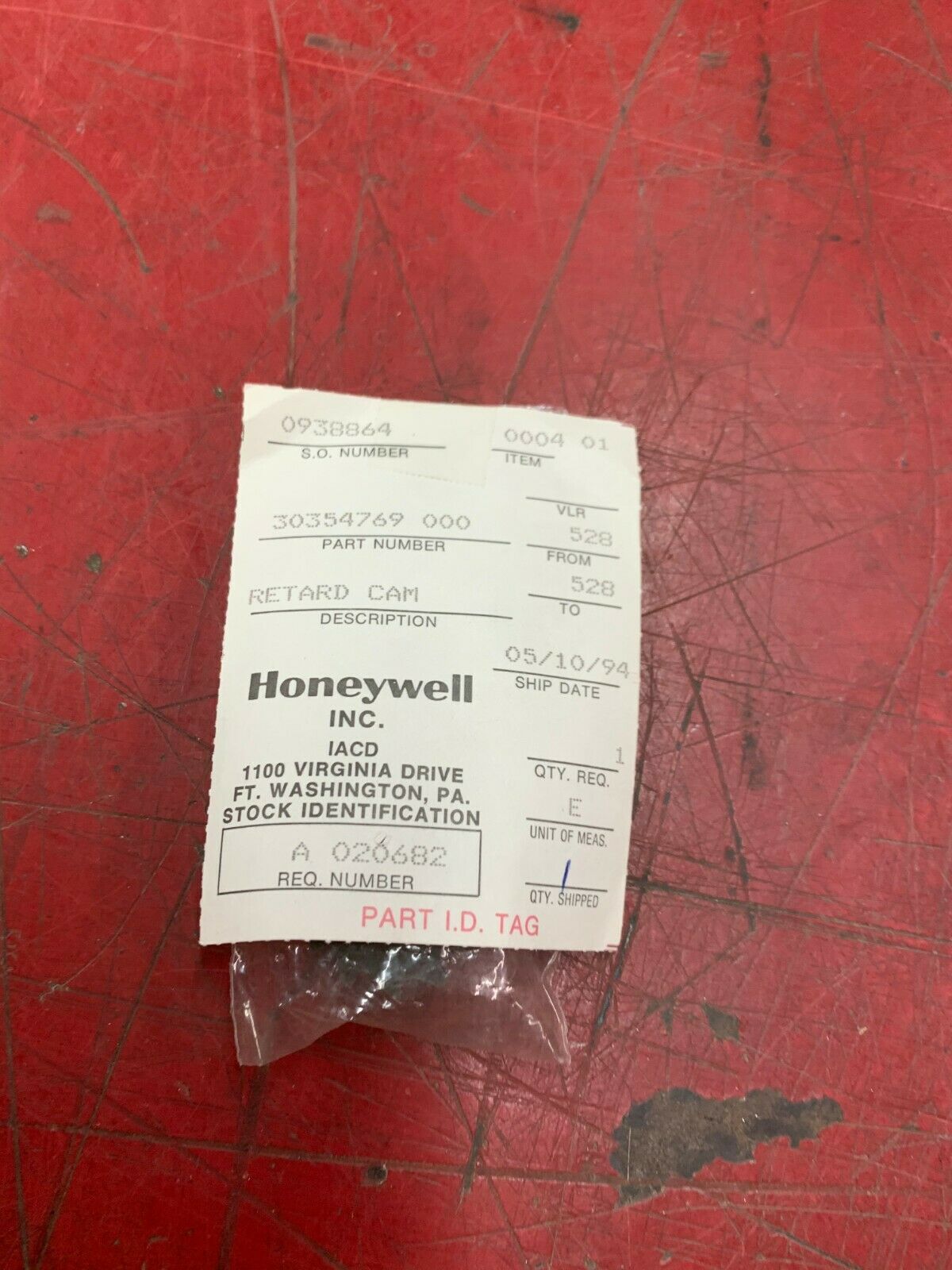 NEW NO BOX HONEYWELL CAM 30354769-000