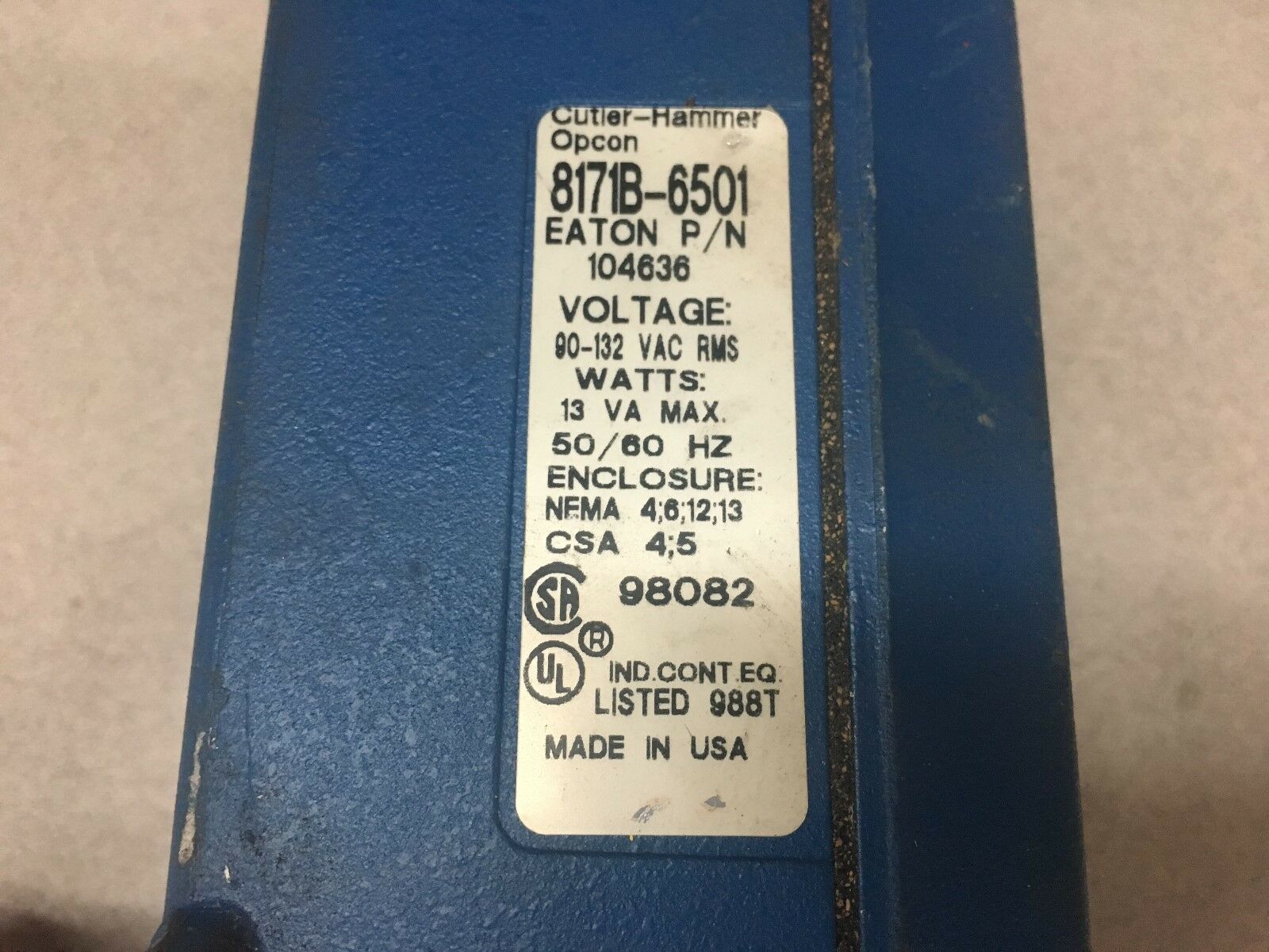 USED OPCON CONTROLLER 8171B-6501