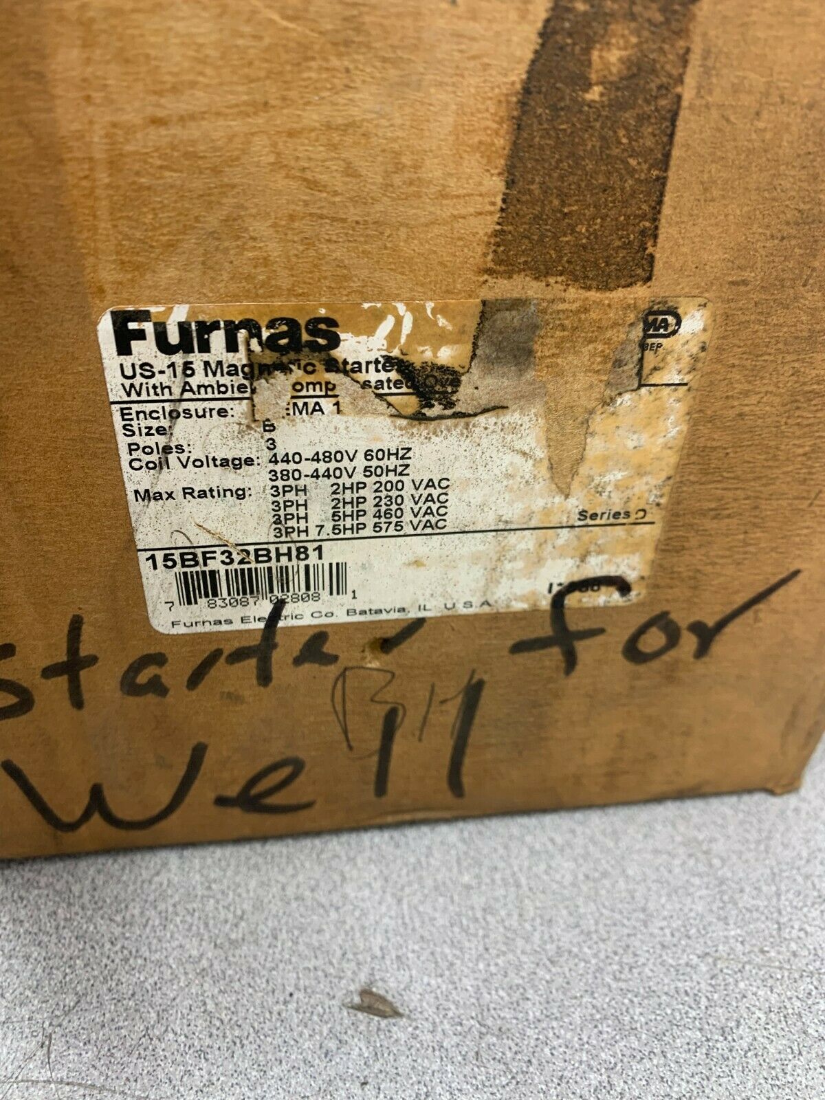 NEW IN BOX FURNAS STARTER IN ENCLOSURE 15BF32BH81