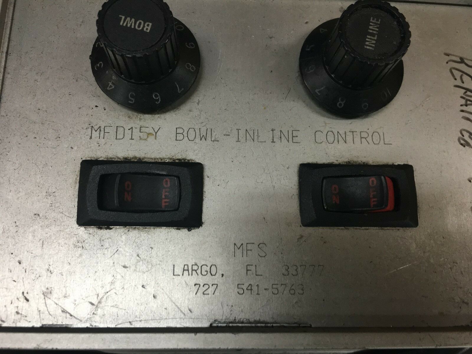 REPAIRED MFS BOWL-INLINE CONTROL MFD15Y