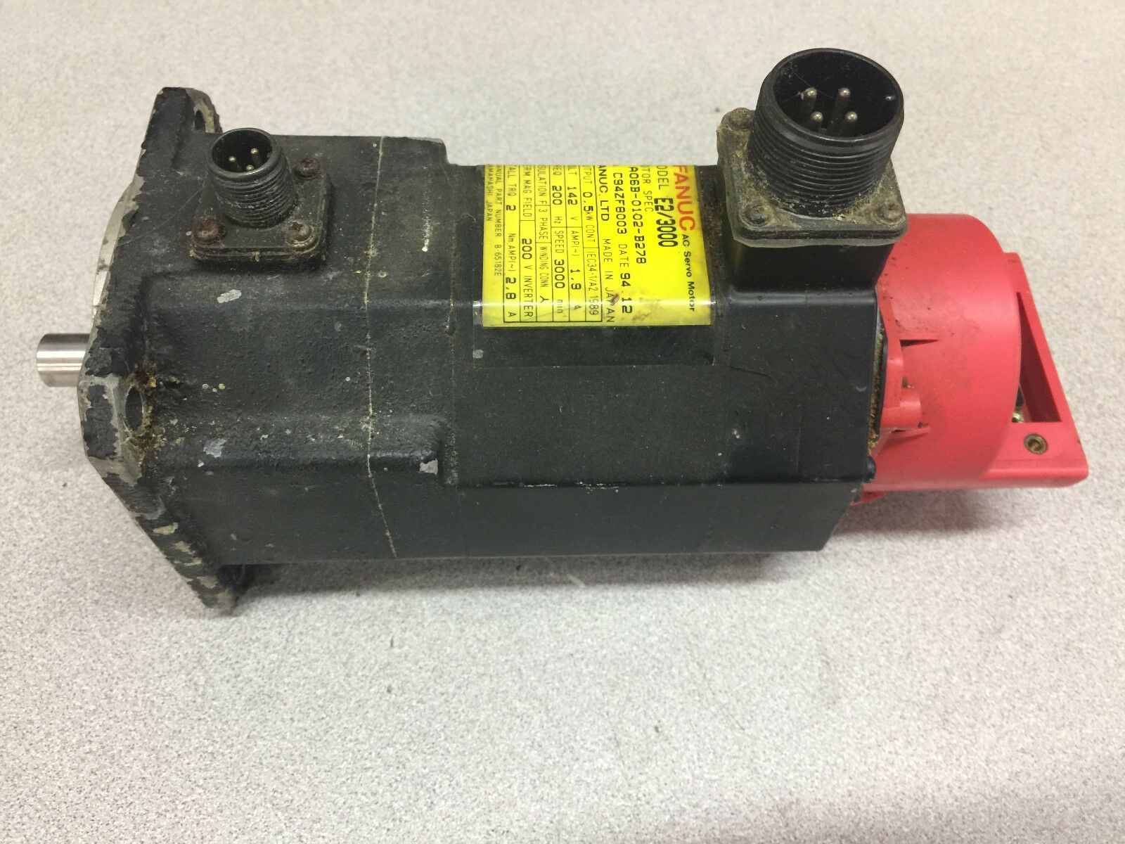 USED FANUC E2/3000 AC SERVO MOTOR AO6B-0102-B278