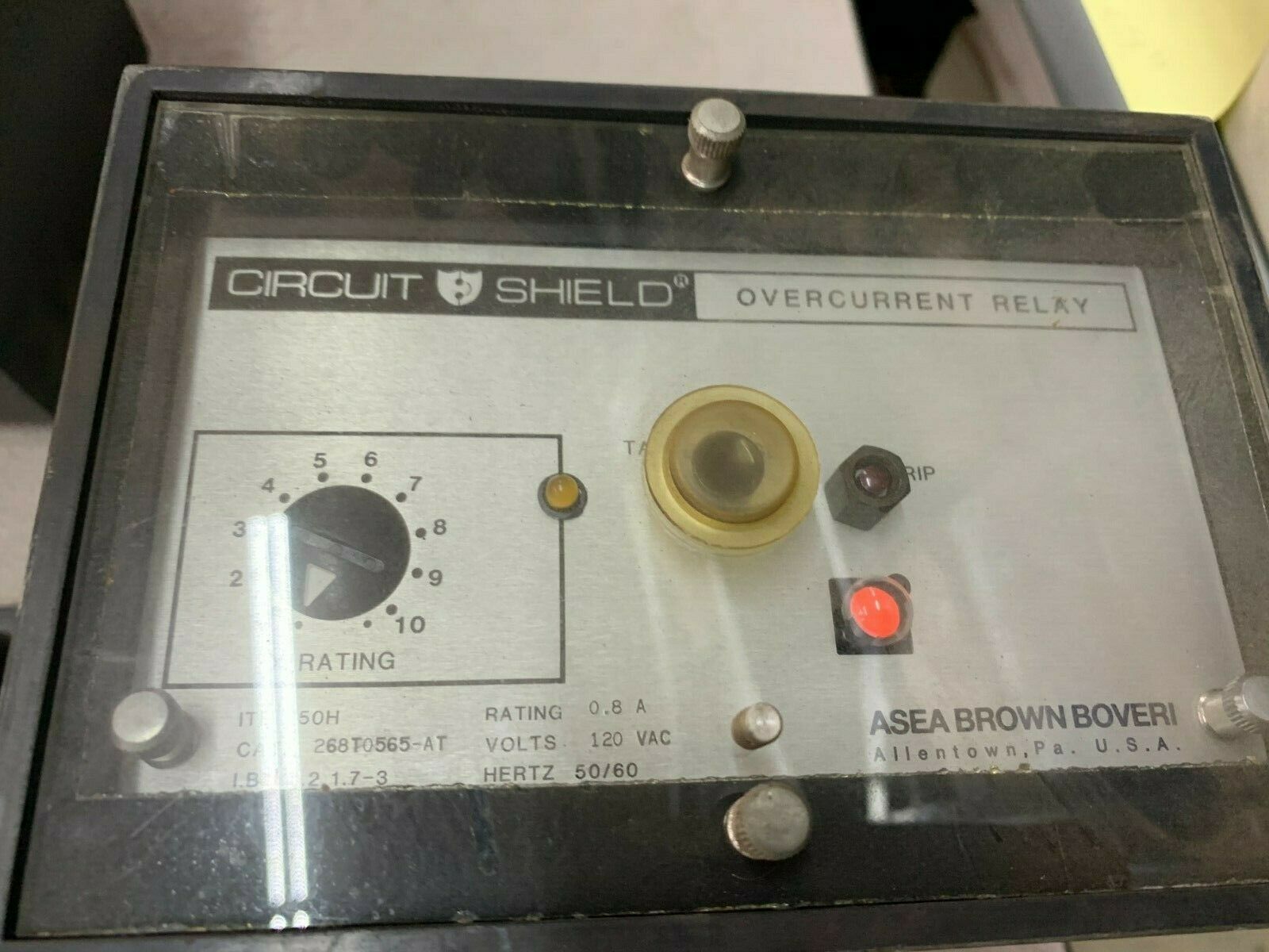 USED ABB OVERCURRENT RELAY 268T0565-AT