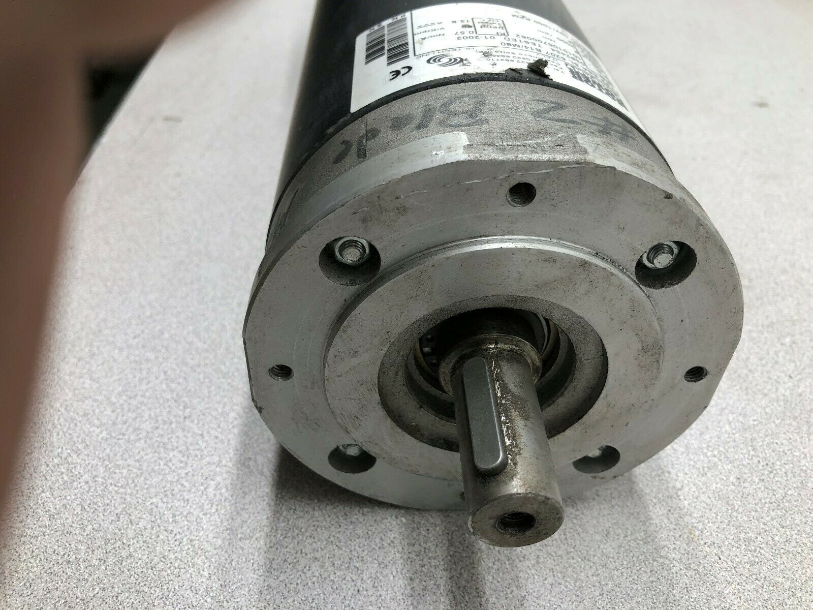 USED MOTOR POWER 2000 RPM 8 NM TACHO 10V/1000 RPM 13.8 AMP DC SERVO MOTOR ESA 6L