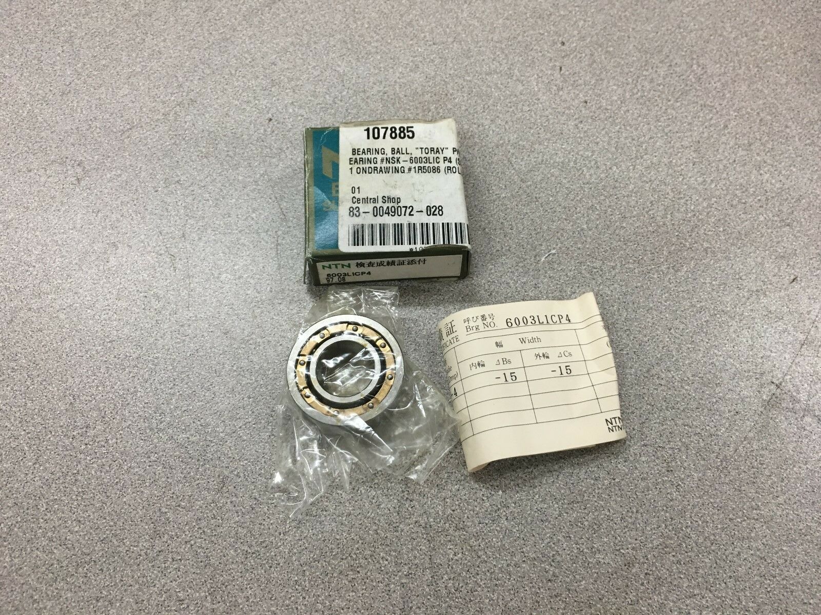 NEW IN BOX NTN SUPER PRECISION BEARING 6003L1CP4