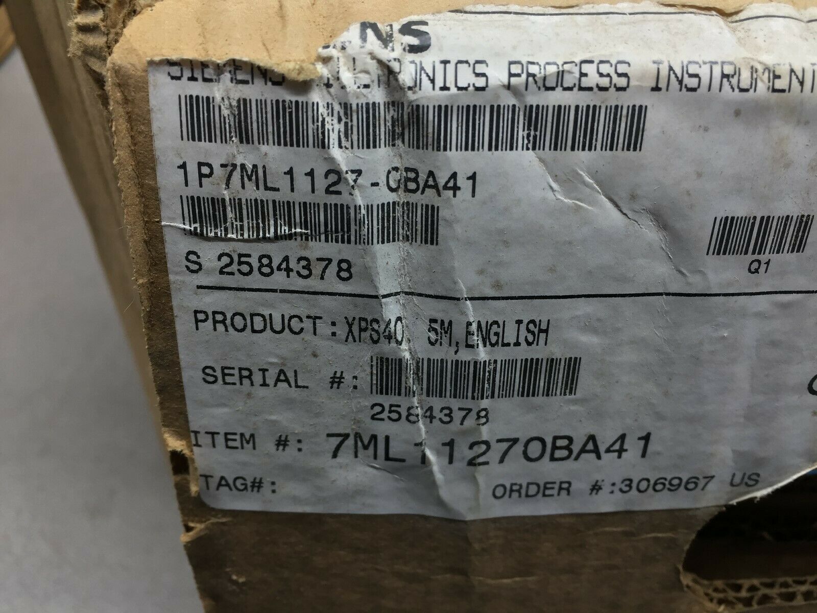 NEW NO BOX SIEMENS MILLTRONICS XPS-40 ULTRASONIC TRANSDUCER 7ML11270BA41