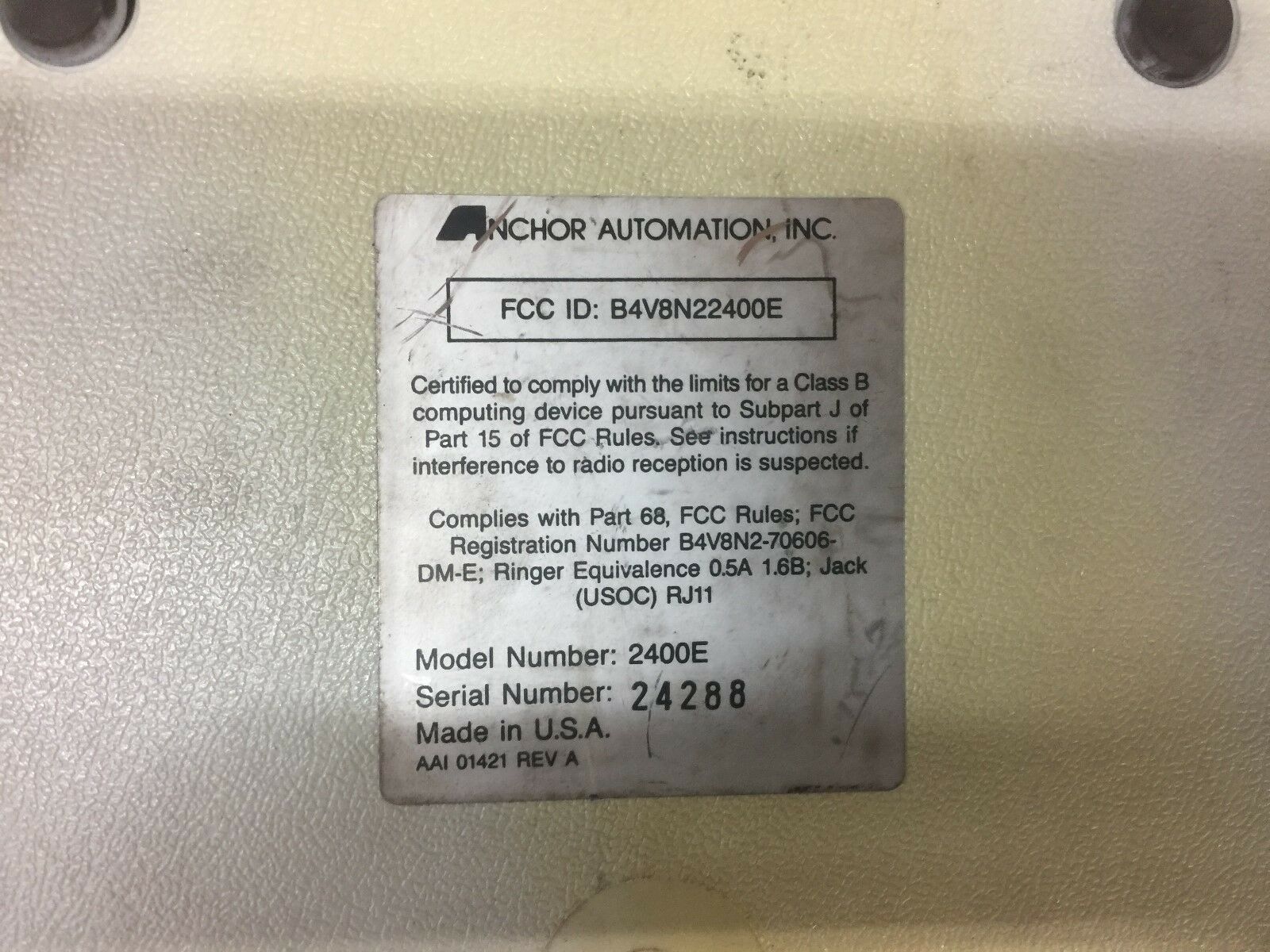 USED ANCHOR MODEM 2400E