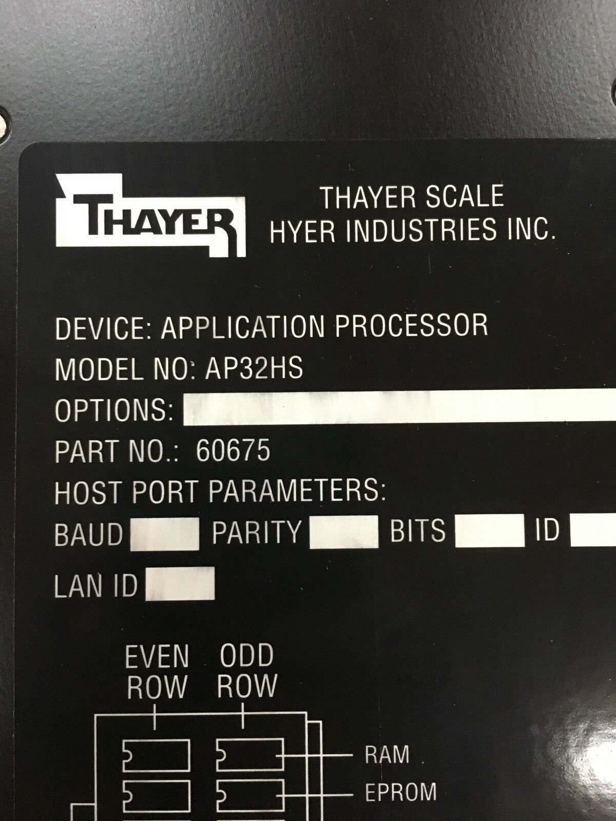 NEW NO BOX THAYER SCALE APPLICATION PROCESSOR AP32HS