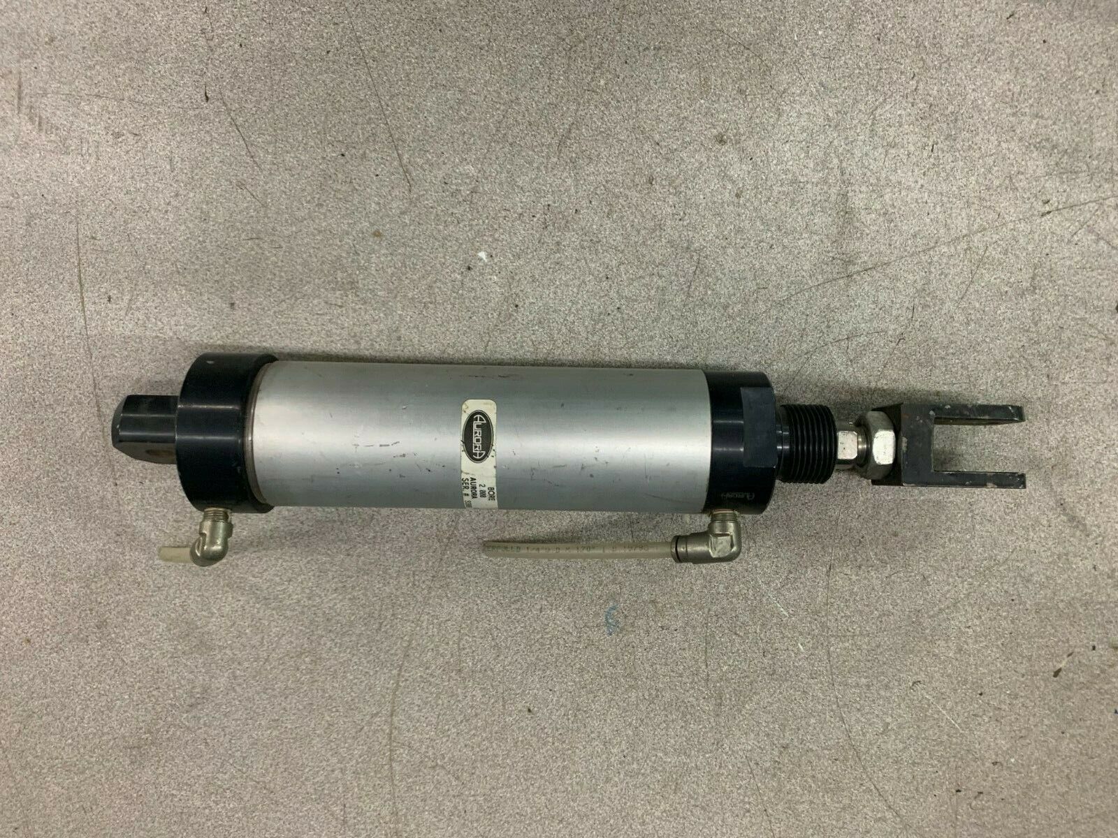 USED AURORA 2" BORE 5" STROKE PNEUMATIC CYLINDER SMA-2