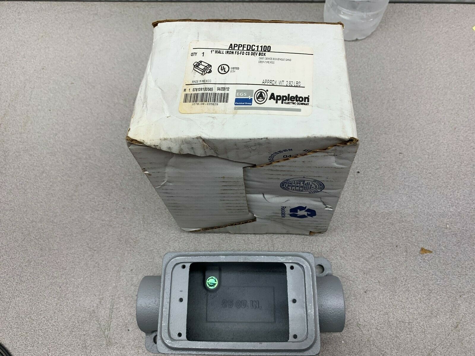 NEW IN BOX APPLETON CAST DEVICE BOX-SINGLE GANG APPFDC1100