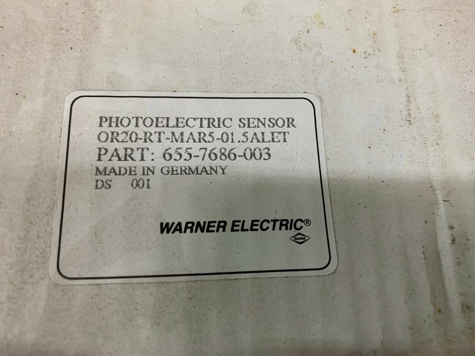 NEW IN BOX WARNER ELECTRIC SENSOR 655-7686-003