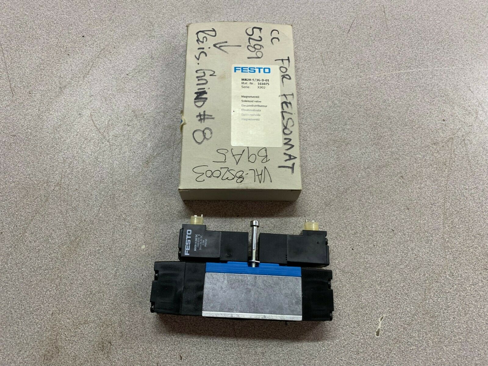 NEW IN BOX FESTO 161075 VALVE MN2H-5/3G-D-01