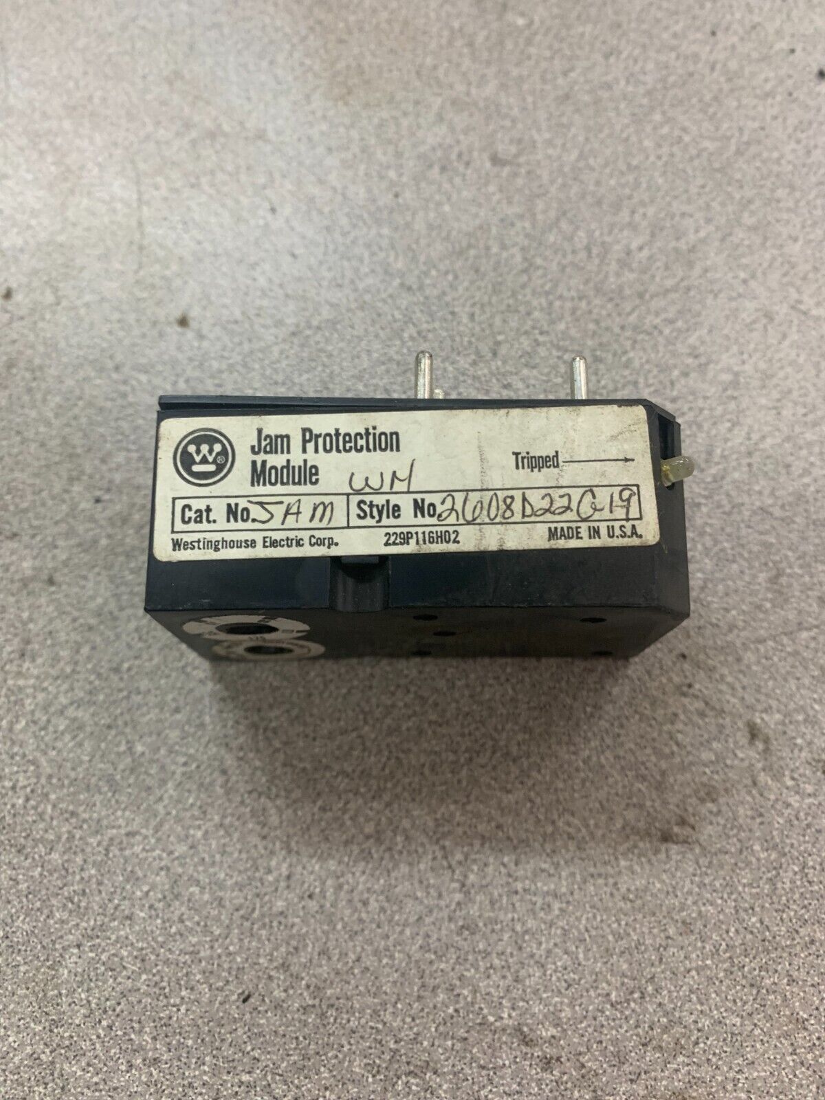 USED WESTINGHOUSE JAM PROTECTION MODULE 2608D22G19