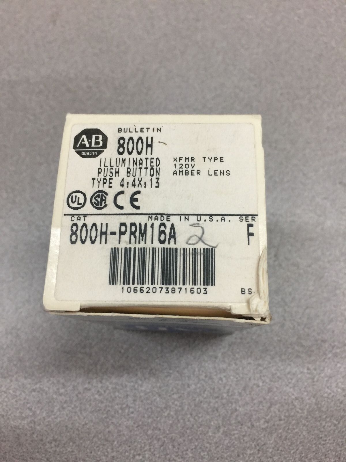 NEW IN BOX ALLEN BRADLEY PUSH BUTTON 800H PRM16A2 SERIES F