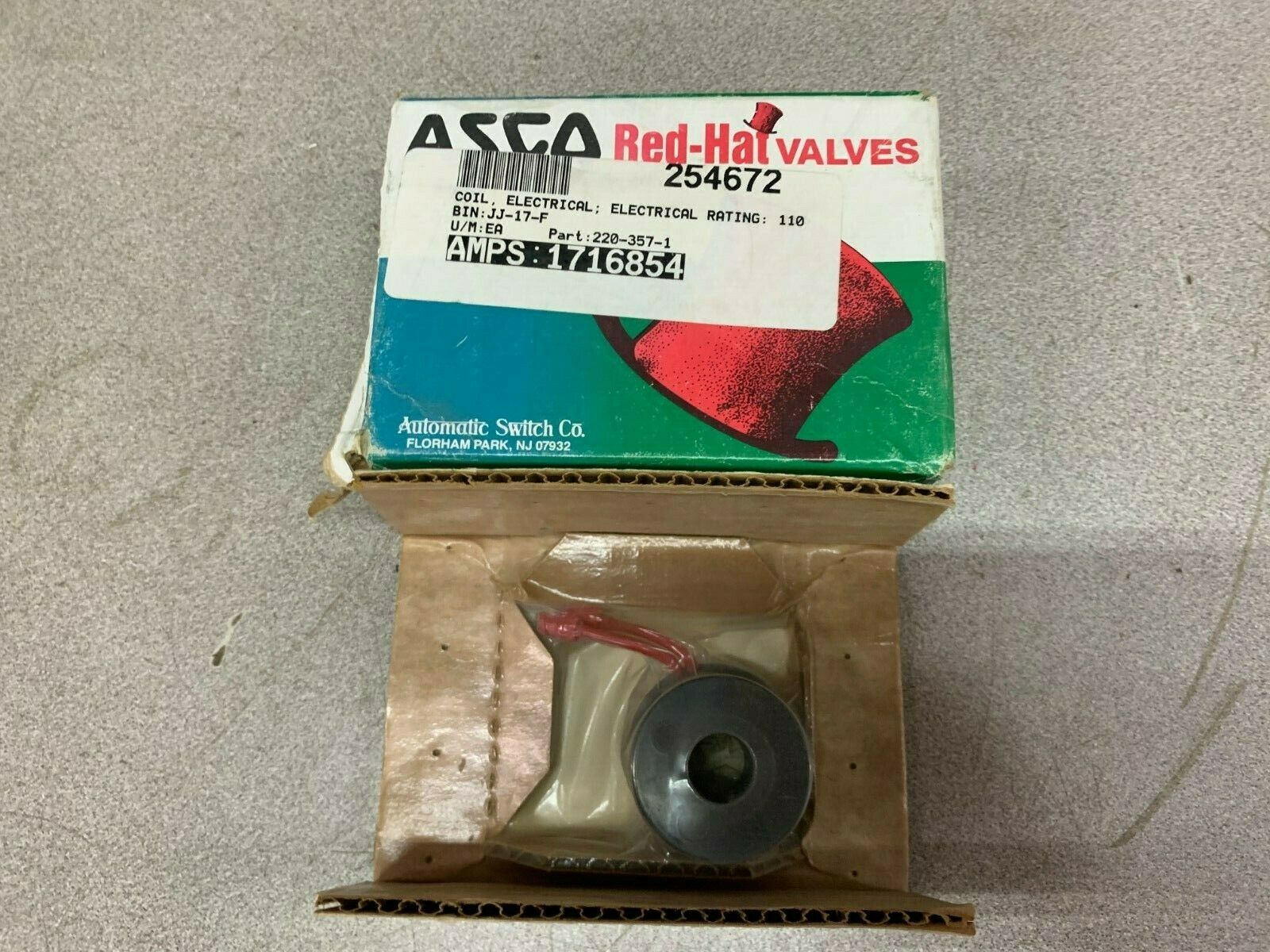 NEW IN BOX ASCO 120VAC. COIL 220-357-1