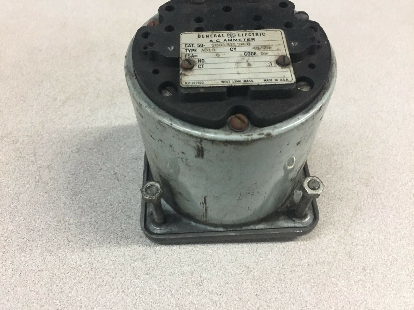 USED GE AC AMMETER 50-100131LSNJ1