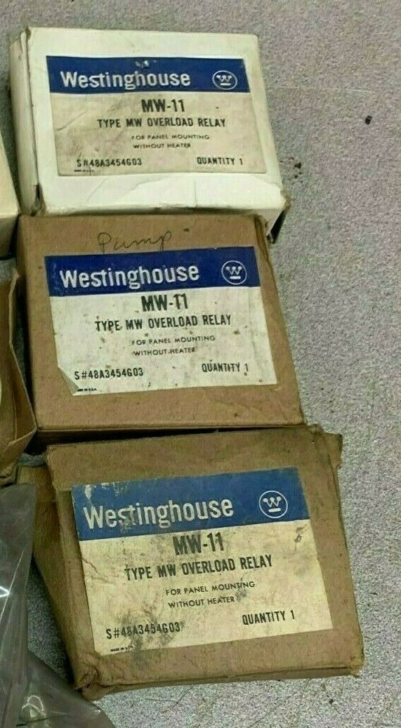 LOT OF 3 NEW IN BOX WESTINGHOUSE RELAY MW-11