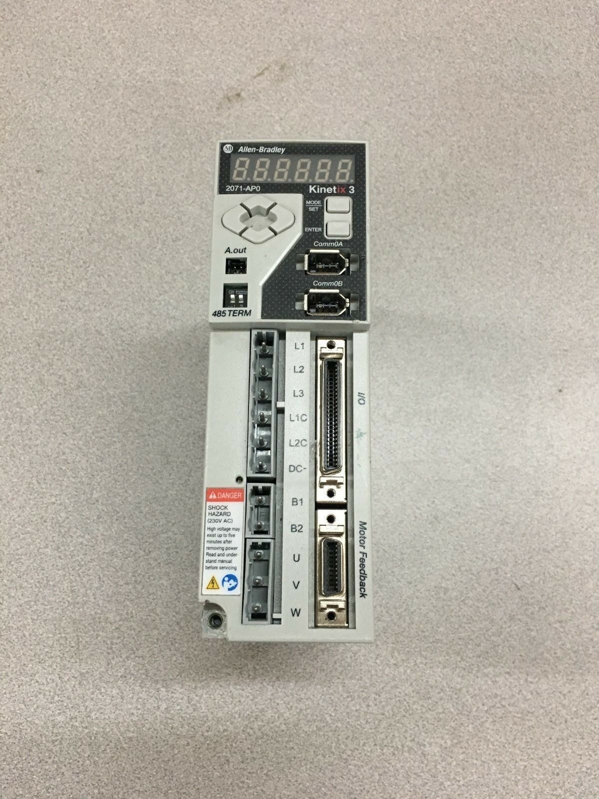 USED ALLEN-BRADLEY Kinetix 3 SERVO DRIVE 2071-AP0 SERIES A