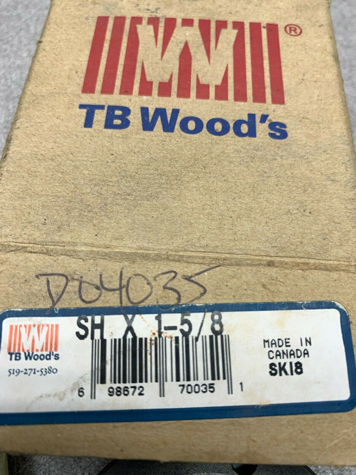 NEW IN BOX TB WOODS BUSHING SH X 1-5/8