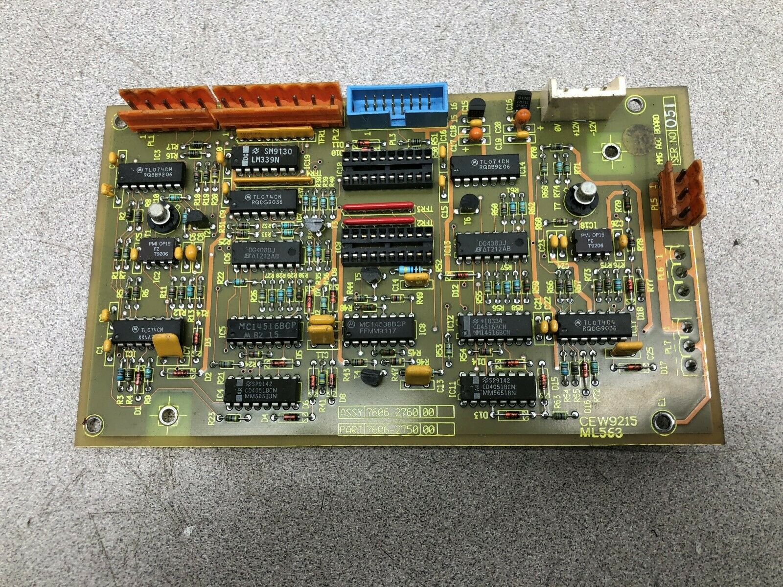 USED PRESSTECH MMG AGC BOARD 7606-2760