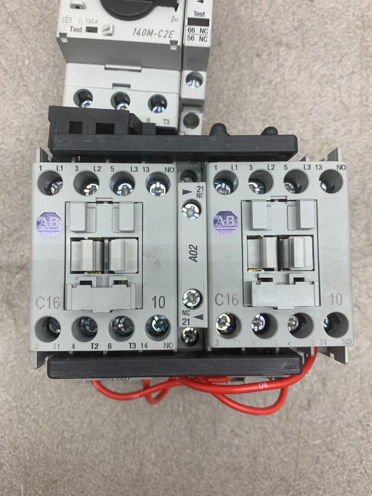 USED ALLEN-BRADLEY 140M-C2E-C10 CONTACTOR ASSEMBLY 107S-CWD3-CC10XK-TE-V