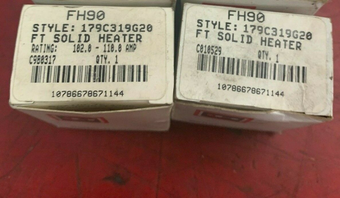 LOT OF 2 NEW IN BOX CUTLER HAMMER  HEATER ELEMENT FH90