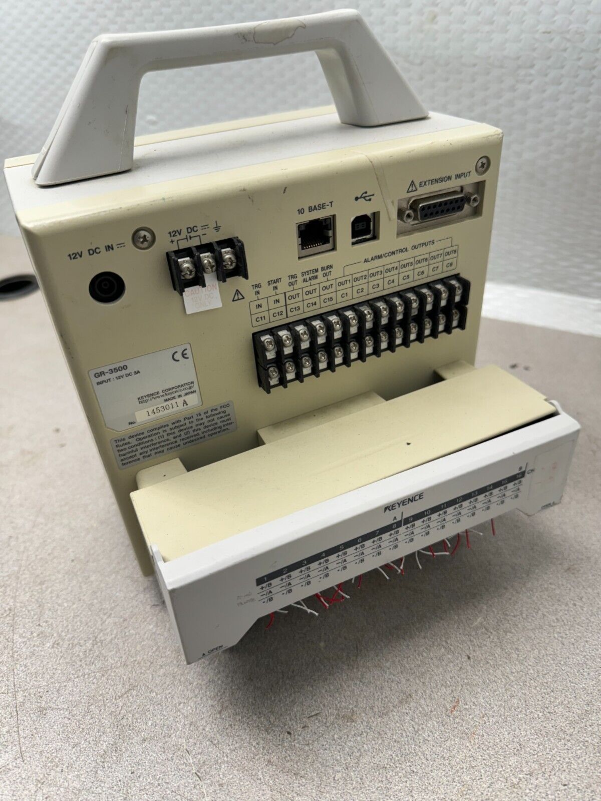 USED KEYENCE GR-3500 TEMPERATURE PROFILER