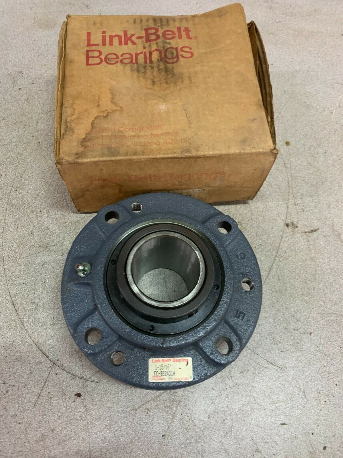 NEW IN BOX LINK-BELT 4-BOLT PILOTED FLANGE BEARING 1-15/16" BORE FCB22431H