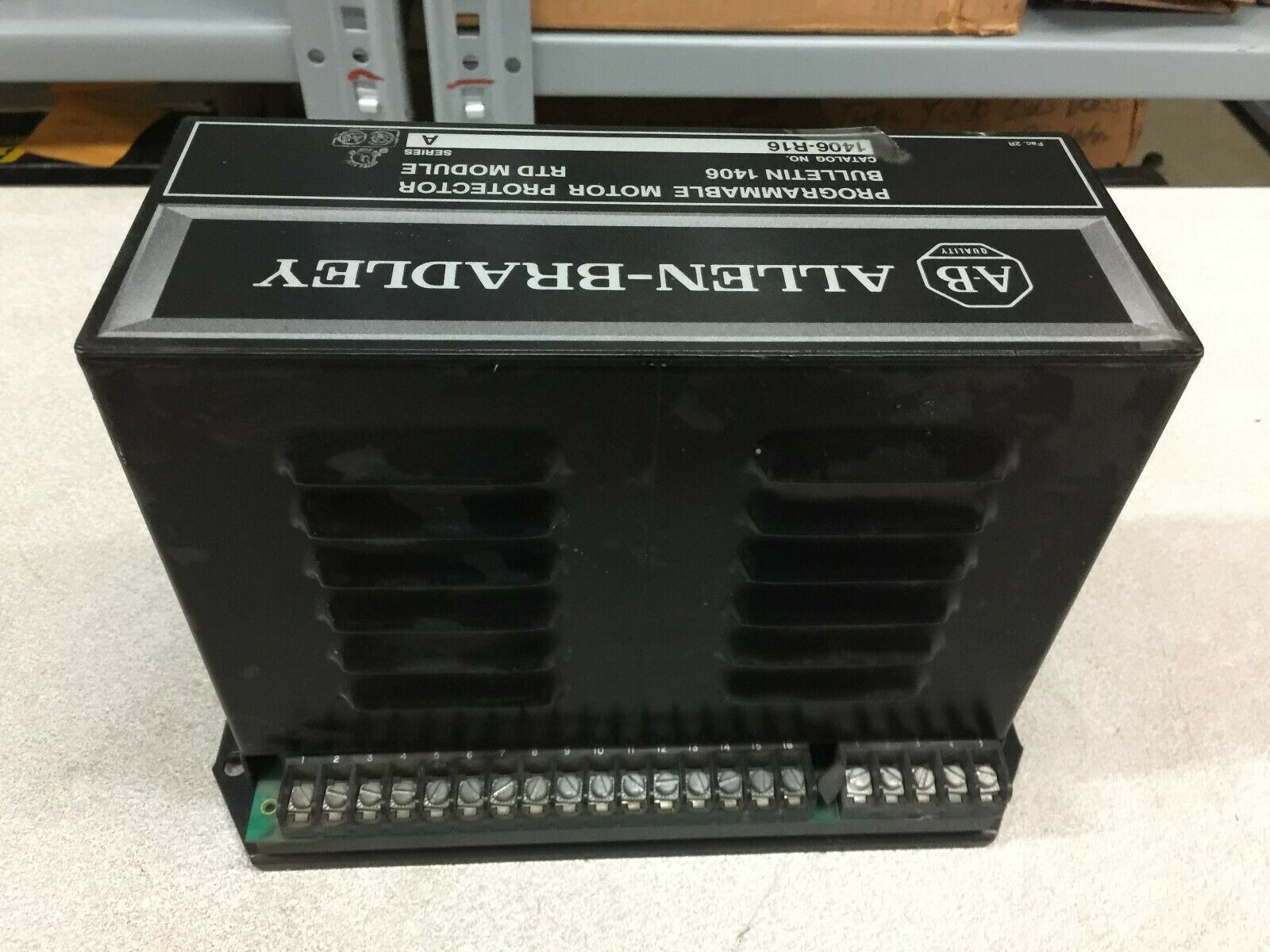 USED ALLEN BRADLEY PROGRAMMABLE MOTOR PROTECTOR RTD MODULE 1406-R16