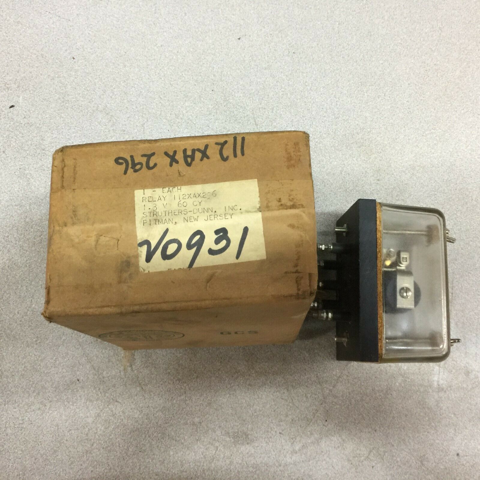 NEW IN BOX STRUTHERS-DUNN 1.3VAC RELAY 112XA296