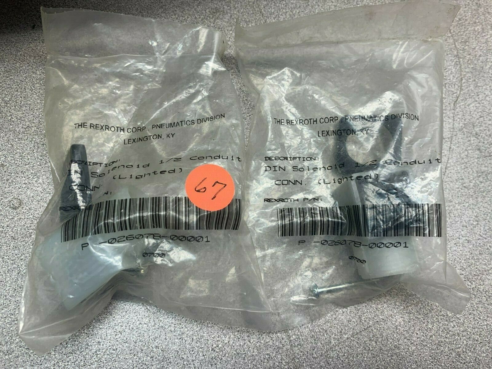 LOT OF 2 NEW IN BAG REXROTH CONNECTOR P-026078-00001