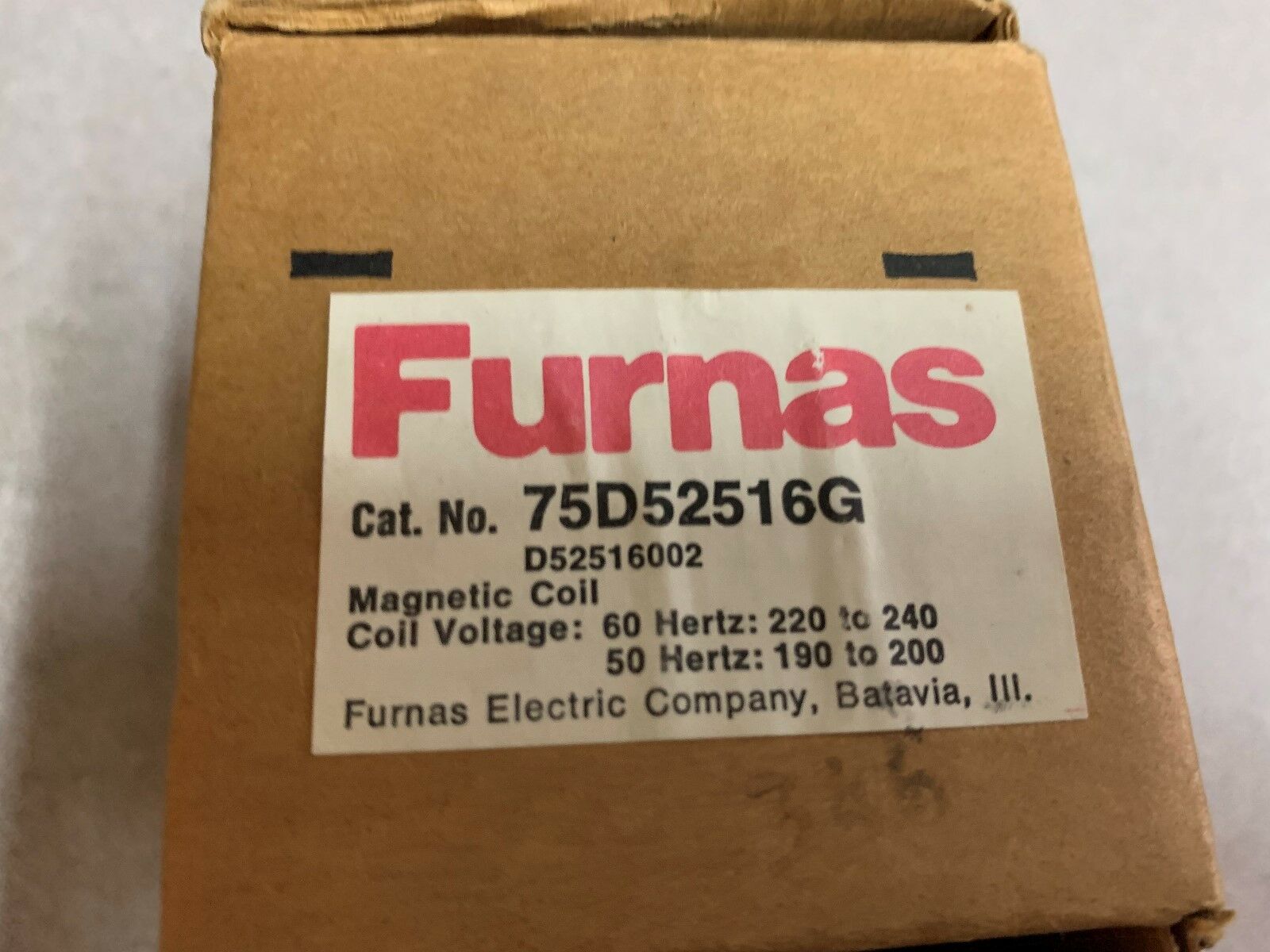 NEW IN BOX FURNAS COIL 75D52516G