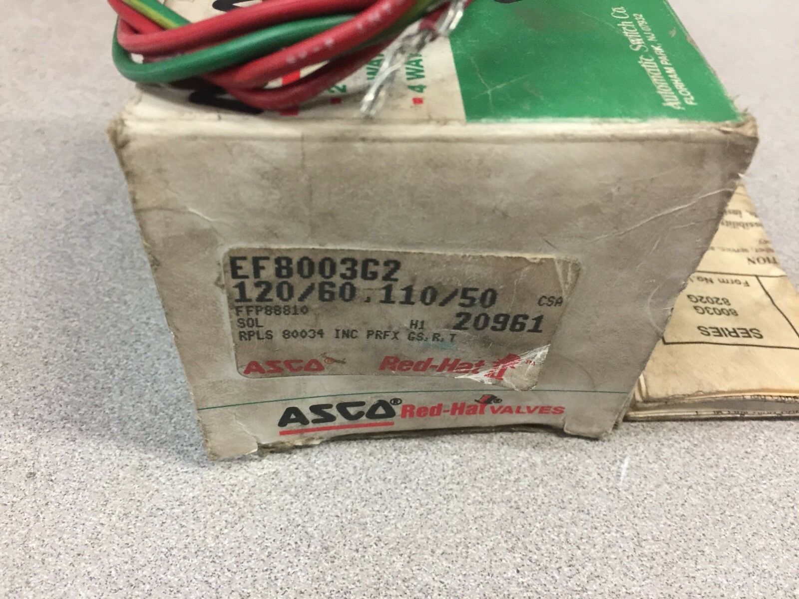 NEW IN BOX ASCO XPROOF SOLENOID EF8003G2