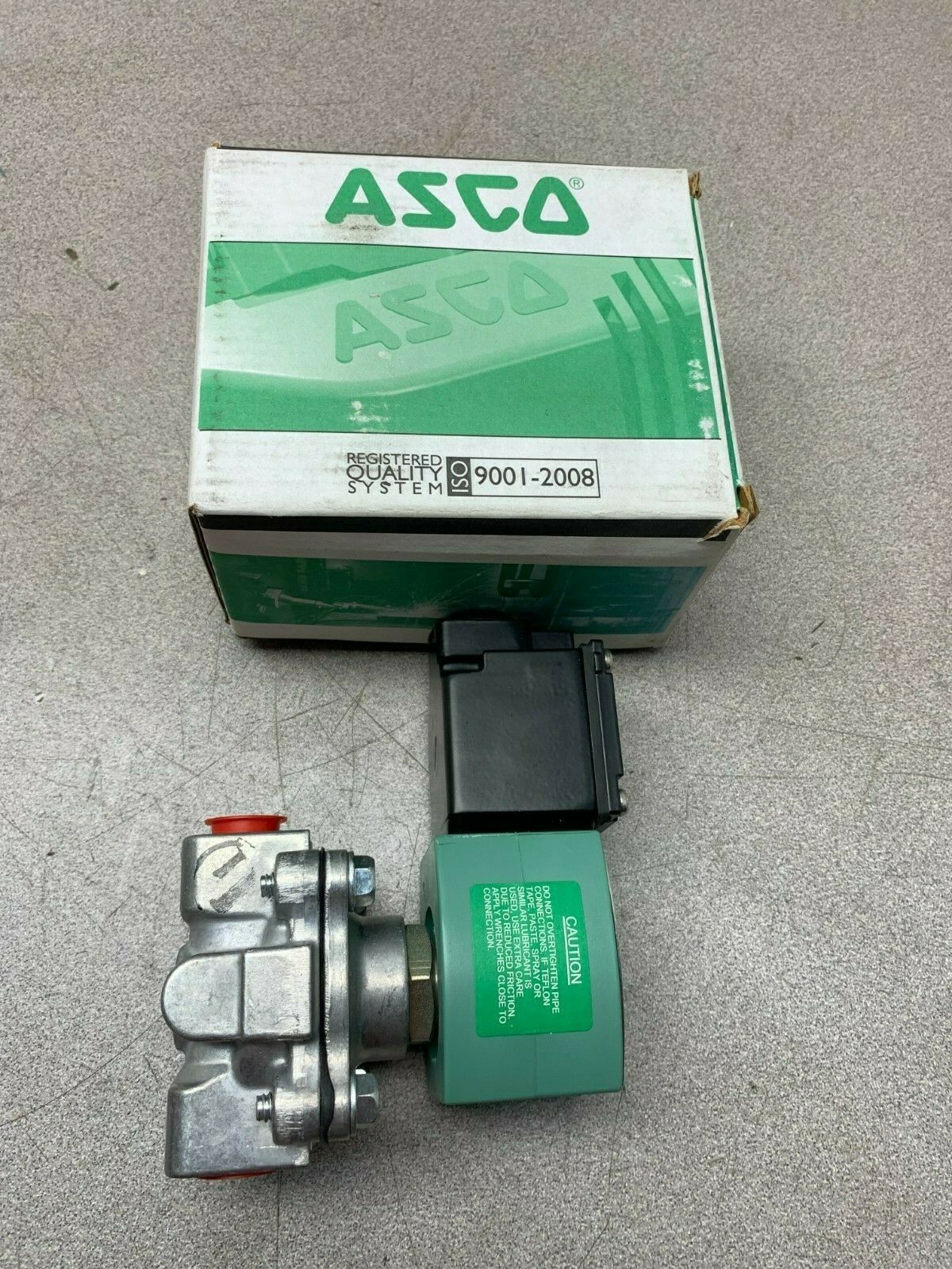 NEW IN BOX ASCO 3/8" SOLENOID VALVE 110/120V. COIL JKF8215G010B