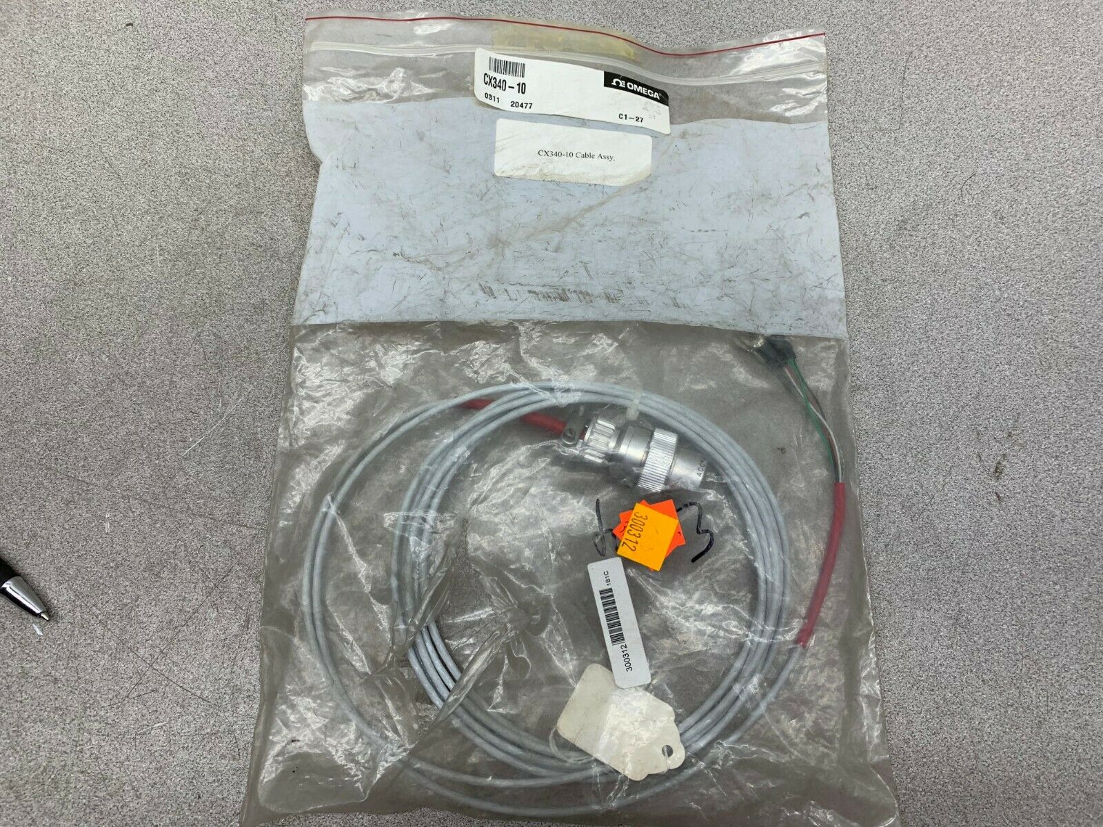 NEW IN BAG OMEGA CABLE ASSEMBLY CX3040-10