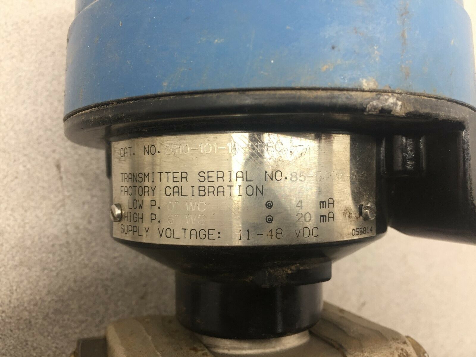 USED LEEDS 0"-6" WC 11-48VDC PRESSURE TRANSMITTER 2610-101-12-SPEC