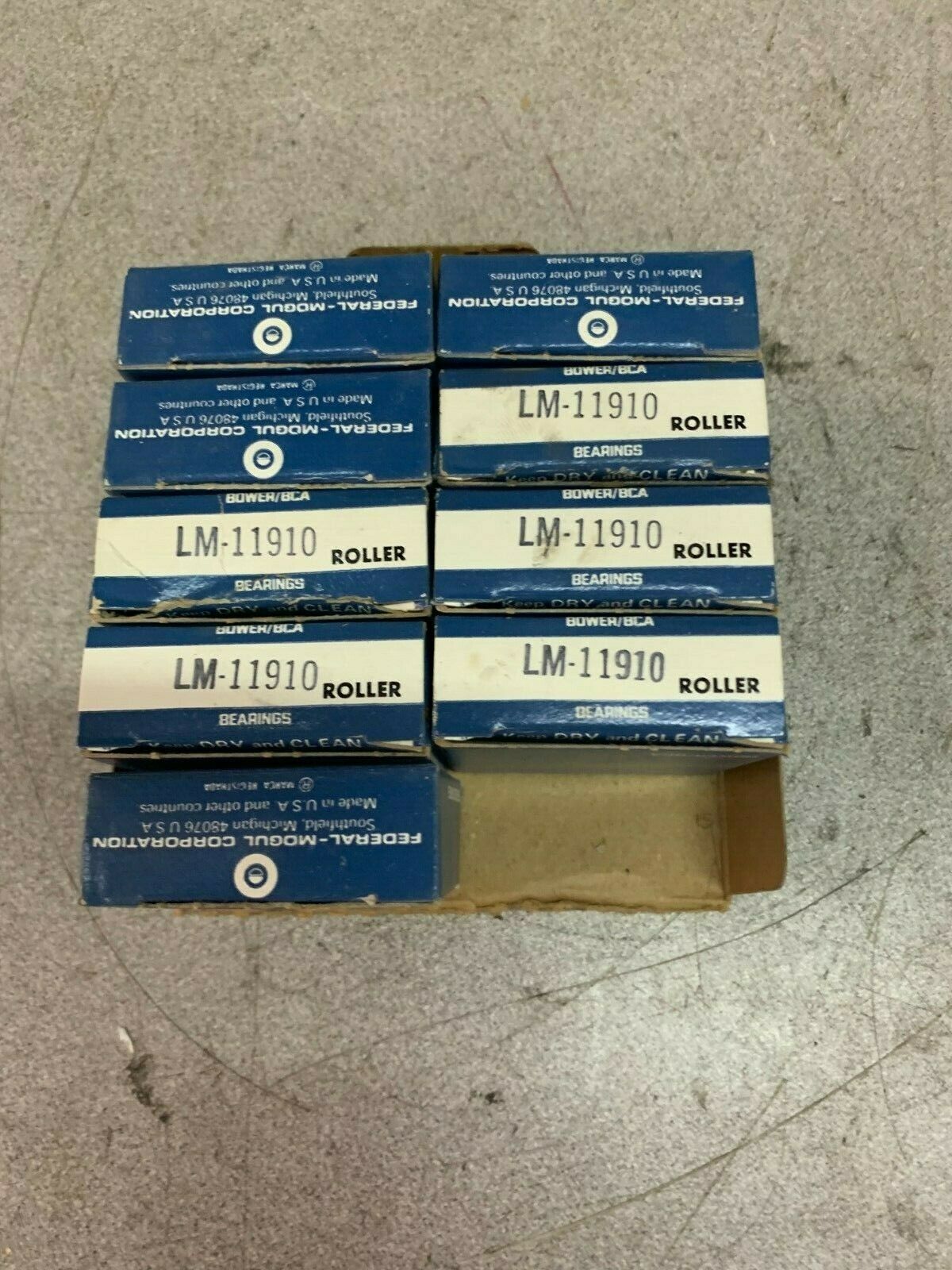 BOX OF 9 NEW IN BOX BOWER BEARING RACE LM-11910