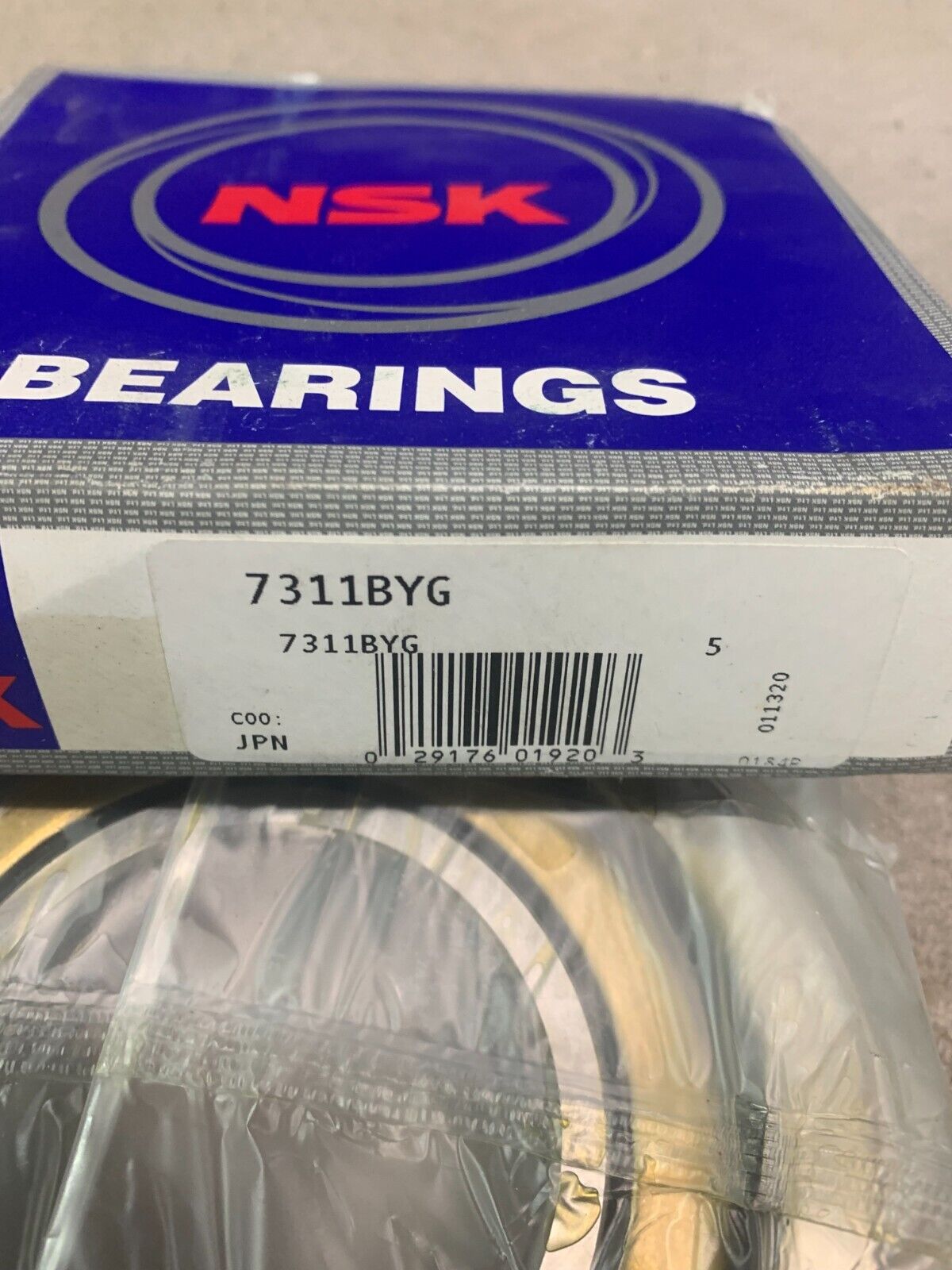 NEW IN BOX NSK ANGULAR CONTACT BALL BEARING 7311BYG