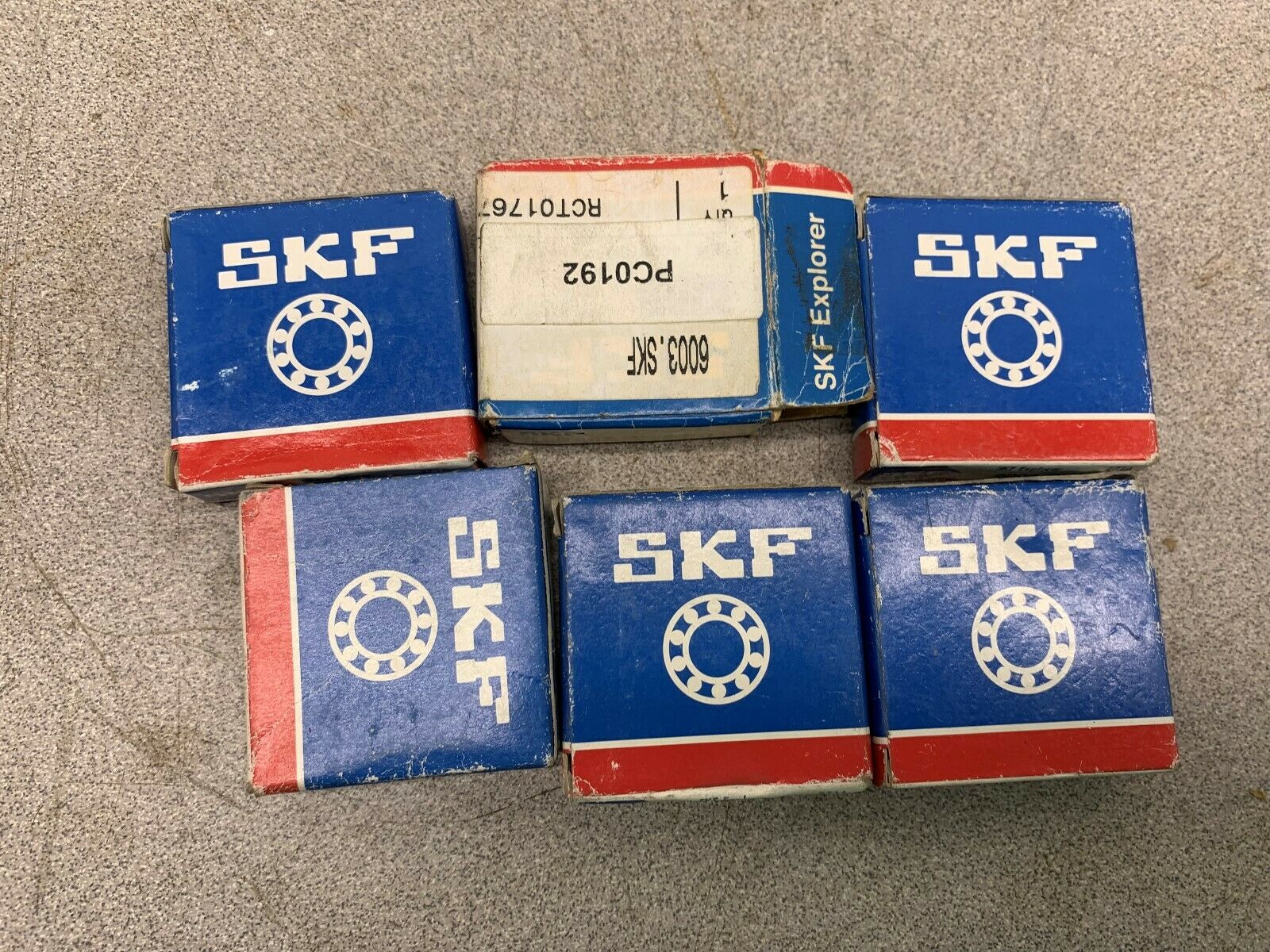 LOT OF 6 NEW IN BOX SKF BEARING 6003 JEM