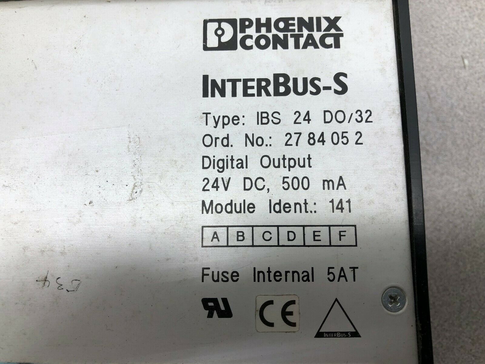 USED PHOENIX CONTACT DIGITAL OUTPUT MODULE IBS 24 DO/32